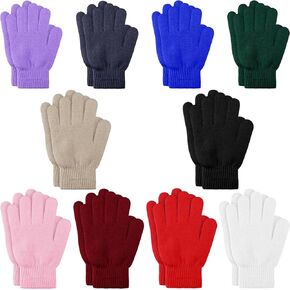 Kids Colorful Knit Gloves, 12 Style Winter Gloves Bulk, Mixed Loading