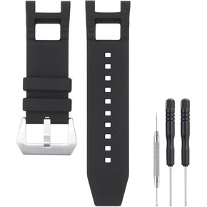 28mm Watch Band Compatible with Invicta, Soft Silicone Rubber Replacement Wrist Strap for Invicta Subaqua Noma III Watch Straps