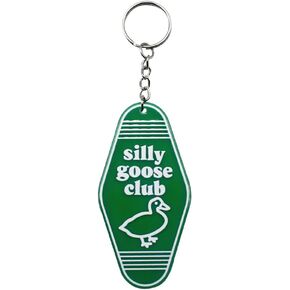 Silly Goose Club Keychain Funny Keychain Novelty Gag Gifts Hilarious Gift Idea White Elephant Gift for Mens Women Friends Birthday