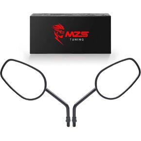 MZS Cruiser Motorcycle Mirrors Black, Touring Rear View Mirror Side Adjustable Compatible with Fury Interstate Magna Nighthawk Rebel 250 300 500 CMX Sabre Shadow Stateline Valkyrie VTX1300 VTX1800