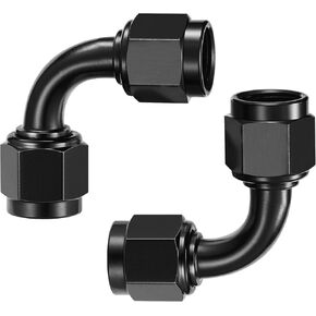 6AN Female to 6AN Female 90 Degree Swivel Coupler Union Fitting Adapter Aluminum 2 pcs