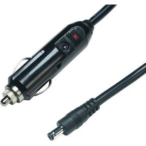 DC5.5x2.1mm Male Connector to 12V-24V Car Cigarette Lighter Plug 16AWG Cable,DC Car Charger Auto Power Supply Cord