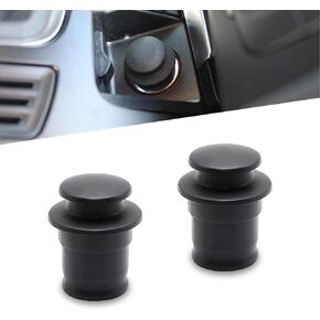 2 PCS Car Cigarette Lighter Dust Cover, 0.78" Insert Diameter Waterproof Tightly Sealed Plug Decorative, Car Power Port Plug Cover, Universal for Most Cars Interior Accessories (Black)