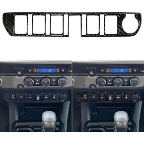 NVCNX Real Premium من ألياف الكربون المتوافقة مع Toyota Tacoma 2018 2019 2020 2021 2022 2023 ملحقات السيارة ولاعة السجائر غطاء لوحة داخلية باللون الأسود in Kuwait