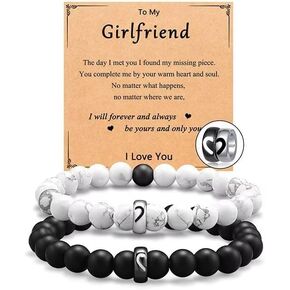 Couples Bracelets Matching Bracelets for Couples Bead Bracelets Valentines Bracelets Couple Gifts for Him and Her Valentines Day Gift