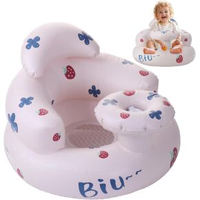 كرسي قابل للنفخ للأطفال - مقعد مدمج بمضخة هواء للأطفال الرضع من عمر 3 إلى 36 شهرًا، مقعد أرضي للأطفال للجلوس ودعم الظهر in Kuwait