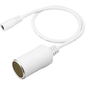 Cigarette Lighter Socket YACSEJAO 12/24V Car Cigarette Power Supply Cable to DC 5.5mm x 2.5mm Female Plug Jack Adapter for Car Charger Refrigerator Air Pump