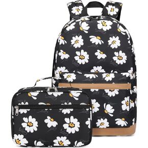 Girls Backpack with Lunch Box for Elementary School & Middle School,17 Inch Purple Lightweight School Backpack with Lunch Bags Set for Girls