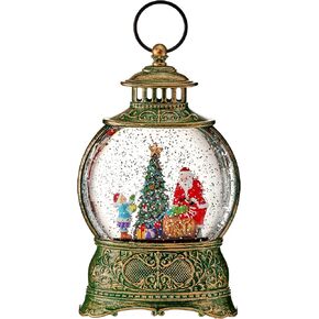 Regency International Santa Lantern Water Globe Cardinal Lantern Water Globe, 8.5-inch Height, LED, Battery, Timer USB, Home, Home Décor