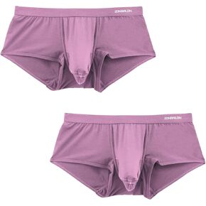 Men's Elephant Trunk Boxers Briefs Dual Pouch Bulge Shorts Sexy Trunks with Wide Waistband