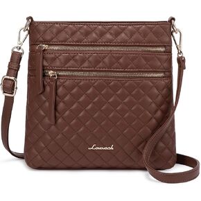 LOVEVOOK Crossbody Purses for Women, Multi Pocket Casual Crossbody Bag, Medium Shoulder Bag Vegan Leather Handbags