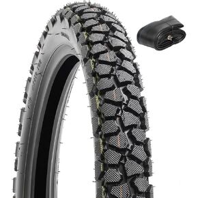 2.75-17 6PR TT 47P Dirt Bike Front/Rear Tire and Heavy Duty Inner Tube Compatible with 2.75-17 Off Road Pit Bike/Motorcycle Tire