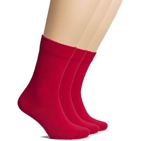 Hugh Ugoli Women's Thick Cotton Warm Winter Socks | Seamless Boot Socks with Non Binding Top | Shoe Size 6-9/10-12, 3 Pairs