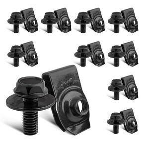RED WOLF M8-1.25 Body Bolts & Extruded U Nuts Kits for GM 11501188 Ford Chevy Buick Chrysler Cadillac Bumper Fender Liner Push Retainer Fastener Clips Replace 11500661, 11503317, N623343-S2