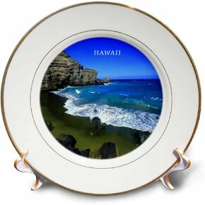 3dRose cp_61998_1 Big Island of Hawaii-Porcelain Plate, 8-Inch