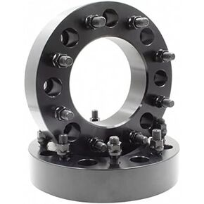 Wheel Accessories Parts 2 Pcs Steel Wheel Spacers 8 on 200mm 8x200mm 2.00 Inch Thick M14x1.5 14x1.5 Thread Stud Fits 2019+ Ram 3500 2003+ Ford F350 Dual Rear Wheel Vehicles No Lip