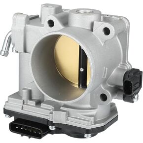 Throttle Body Assembly Compatible for Honda Accord 3.0L V6 - Gas 2003-2004, 65mm Aluminum Alloy Silver Tone Engine Throttle Body Actuator