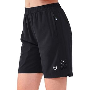NORTHYARD Women's Athletic Hiking Shorts Quick Dry Active Running Lightweight Shorts for Gym Workout with 3 Zipper Pockets