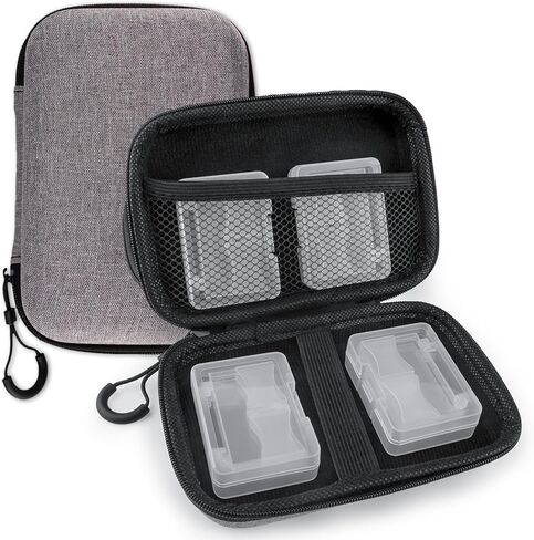 32-Slot black Portable SD Card Holder with 4 Individual Clear Plastic Memory Card Cases, SD Card Case with EVA Nylon Surface, Waterproof and Shockproof SD Card Storage for SD Cards in Saudi Arabia