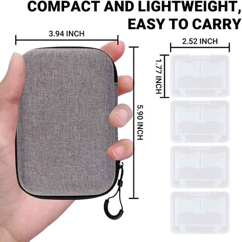 32-Slot black Portable SD Card Holder with 4 Individual Clear Plastic Memory Card Cases, SD Card Case with EVA Nylon Surface, Waterproof and Shockproof SD Card Storage for SD Cards in Saudi Arabia