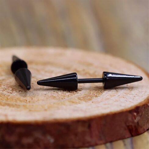 ONLYJUMP 3 Pairs Punk Style Stainless Steel Spike Hoop Earrings Stud Earrings for Men Women Punk Rock Earrings Double Side Spike Rivet Stud Earrings Statement Jewelry in Kuwait