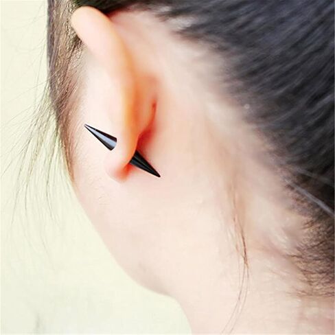 ONLYJUMP 3 Pairs Punk Style Stainless Steel Spike Hoop Earrings Stud Earrings for Men Women Punk Rock Earrings Double Side Spike Rivet Stud Earrings Statement Jewelry in Kuwait