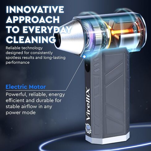 Electric Compressed Air Duster for Computer with Vacuum Mode - 150000RPM Mini Air Blower for Car Detailing - Handheld Blower Cordless Air Pressure Gun - Turbina de Aire Comprimido para Limpiar PC in Saudi Arabia