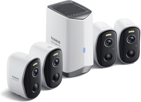 Baseus Wireless Outdoor N1 Add on Security Camera, Requires H1 HomeStation, 2K HD Clarity, 210-Day Battery Life, No Monthly Fee, 145° FOV, Color Night Vision and IP67 in Saudi Arabia