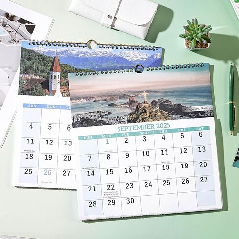 Wall Calendar 2024-2025 - Monthly Calendar July 2024 - December 2025, 14.8 x 11.4 Inches, 2024-2025 Wall Calendar with Julian Date, Perfect for Organizing in Saudi Arabia
