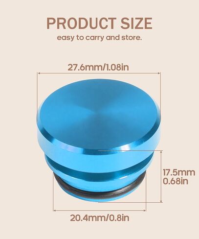 YAKEFLY Universal Cigarette Lighter Plug Cover,Aluminum Cigarette Lighter Socket Cover Cap,Dustproof Car Cigarette Lighter Plug Parts,Waterproof Dustproof Plug,Aluminum Plugs Car Decoration (Blue) in Kuwait