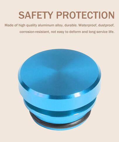 YAKEFLY Universal Cigarette Lighter Plug Cover,Aluminum Cigarette Lighter Socket Cover Cap,Dustproof Car Cigarette Lighter Plug Parts,Waterproof Dustproof Plug,Aluminum Plugs Car Decoration (Blue) in Kuwait