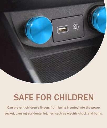 YAKEFLY Universal Cigarette Lighter Plug Cover,Aluminum Cigarette Lighter Socket Cover Cap,Dustproof Car Cigarette Lighter Plug Parts,Waterproof Dustproof Plug,Aluminum Plugs Car Decoration (Blue) in Kuwait