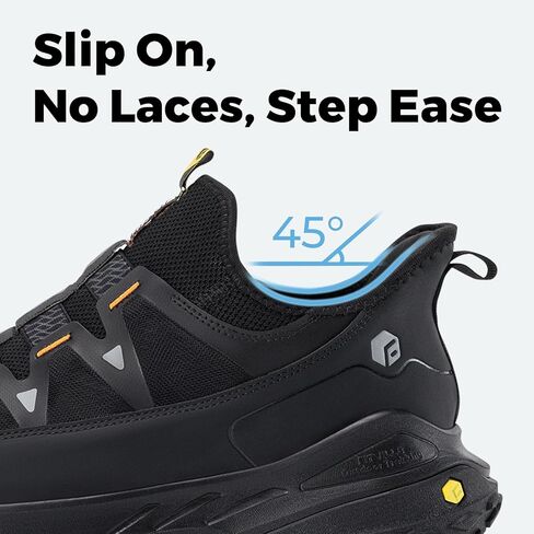 FitVille Extra Wide Sneakers for Men Slip-on Shoes for Men, Soft Comfortable Mens Wide Running Shoe, Slip Resistant Hiking Walking Shoes with Arch Support & Wide Toe Box in Kuwait