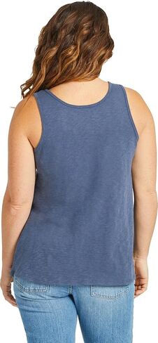 Life is Good. Women's Groovy Grateful Sun Textured Slub Tank, Darkest Blue, X-Large in Saudi Arabia