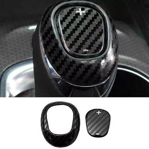 Gloss Black Gear Shift Knob Cover Trim Compatible with Chevrolet Cruze 2016-2019, Malibu 2016-2020 Accessories Interior Center Console Shifter Head Cove Trim in Kuwait