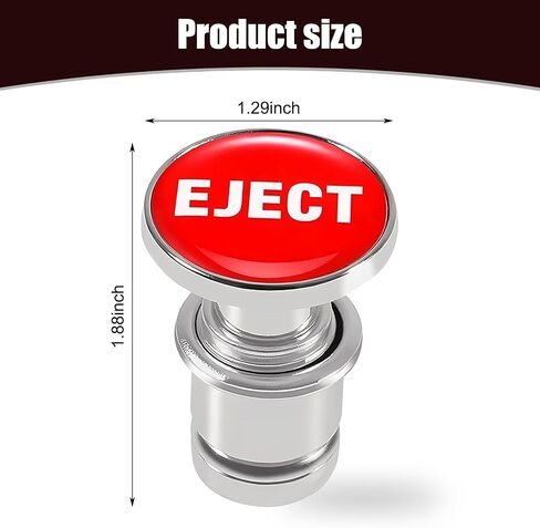 Pack-1 Car 12V Cigarette Lighter Plug, 1.29" x 1.88" Metal Anti-scratch Quickly Ignite Cigarette Butts, EJECT Unique Decorative Cigarette Lighter Button Cover, Universal for Cars Trucks (Blue) in Saudi Arabia