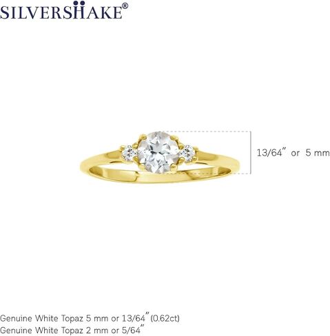 تصميم Silvershake صغير الحجم على شكل دائري من الأحجار الكريمة جوهرة الميلاد مطلي بالذهب الأبيض أو مطلي بالذهب الأصفر 925 من الفضة الاسترليني وعد أو خاتم الخطوبة للنساء in Saudi Arabia