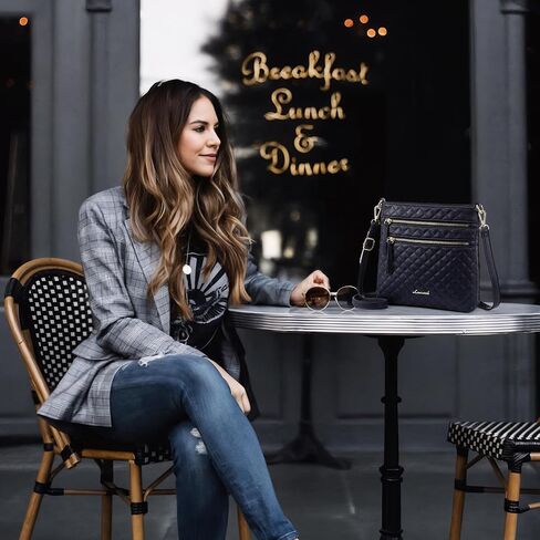 LOVEVOOK Crossbody Purses for Women, Multi Pocket Casual Crossbody Bag, Medium Shoulder Bag Vegan Leather Handbags in Saudi Arabia