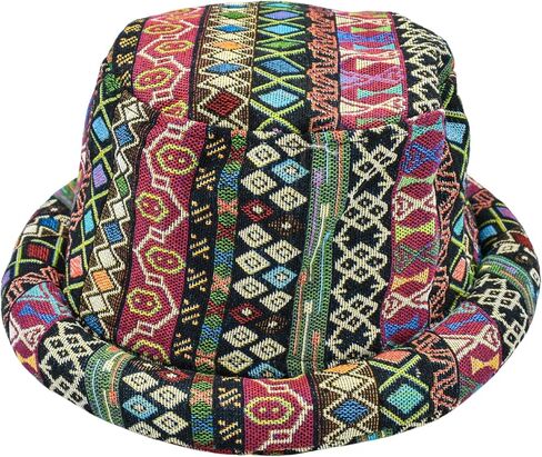 Colorful Roll Brim Hat, Bucket hat, Funky hat, Tribal Hat, Bright Festival Hat, Boho hat, Bohemian hat, Hippie Hat, Funky Gift, Burning Man, Hipster Hat in Saudi Arabia