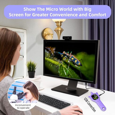 Microscope for Kids, 4X Handheld Kids Microscope with 8 Adjustable LED Lights, 2'' LCD Screen Mini Portable Microscope for Kids 6-12 Girls&Boys, Back to School Supplies&Christmas Birthday Gifts（pink） in Saudi Arabia