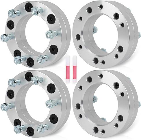 ECCPP 4 قطع 2 بوصة 5x5.5 إلى 6x5.5 محولات العجلات العروة المركزية 1/2" 108 مم محور تتحمل متوافق مع Ram 1500 1994-2001 أو Ram 1500 Van 1999-2003 لـ Ramcharger 1974-1993 (يعمل فقط 6x5.5 عجلات) ) in Kuwait