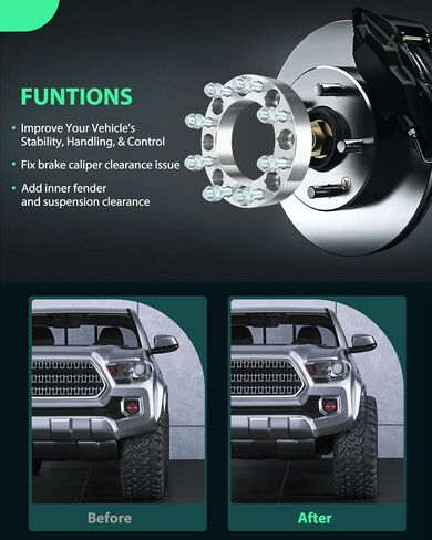 SCITOO 4Pcs 8x6.5 to 8x170 Wheel Adapters 1.5 inch Bore 126mm Studs 14x1.5 8 Lug Wheel Spacers No Hubcentric Fit for Ram 3500 2012-2022,for Ram 2500 2012-2022,for Nissan NV3500 2012-2014 in Saudi Arabia