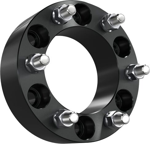 6x5.5 Wheel Spacers 6x139.7mm, 6 Lugs, M14 x 1.5" Studs, 2" Thickness, 108mm Hub Bore Compatible with Escalade Chevy Silverado 1500 Tahoe Avalanche Suburban GMC Sierra 1500 4PCS(Black) in Saudi Arabia