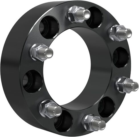 6x5.5 Wheel Spacers 6x139.7mm, 6 Lugs, M14 x 1.5" Studs, 2" Thickness, 108mm Hub Bore Compatible with Escalade Chevy Silverado 1500 Tahoe Avalanche Suburban GMC Sierra 1500 4PCS(Black) in Saudi Arabia