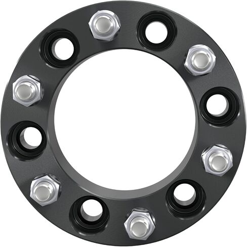 6x5.5 Wheel Spacers 6x139.7mm, 6 Lugs, M14 x 1.5" Studs, 2" Thickness, 108mm Hub Bore Compatible with Escalade Chevy Silverado 1500 Tahoe Avalanche Suburban GMC Sierra 1500 4PCS(Black) in Saudi Arabia