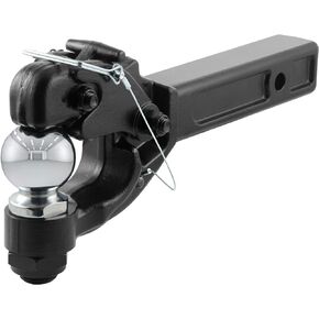 CURT 48006 Pintle Hitch with 2-5/16-Inch Trailer Ball, Fits 2-Inch Receiver, 16,000 lbs, 15-1/4-Inch Length