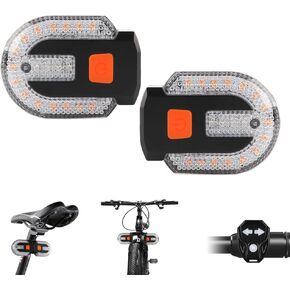 TEGUANGMEI Bike Tail Light with Turn Signal, Split Bicycle Rear Lights Wireless Remote Control USB Rechargeable Turn Signal Bike Taillights for Cycling, Cyclist Safety Warning Bike Light 5 Mode