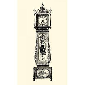 Small Antique Grandfather Clock II Poster Print - Studio Vision (14 x 24)