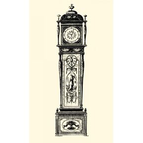 Small Antique Grandfather Clock I Poster Print - Studio Vision (14 x 24)