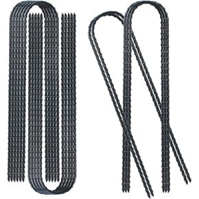 Trampolines Wind Stakes 24 Pack, 12 Inch Heavy Duty U Shaped Rebar Stake Ground Anchors Galvanized Steel Safety Trampoline Anchors for Garden Decoration, Camping Tents, Soccer Goals, etc